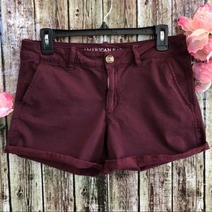 American Eagle outfitters burgundy shorts